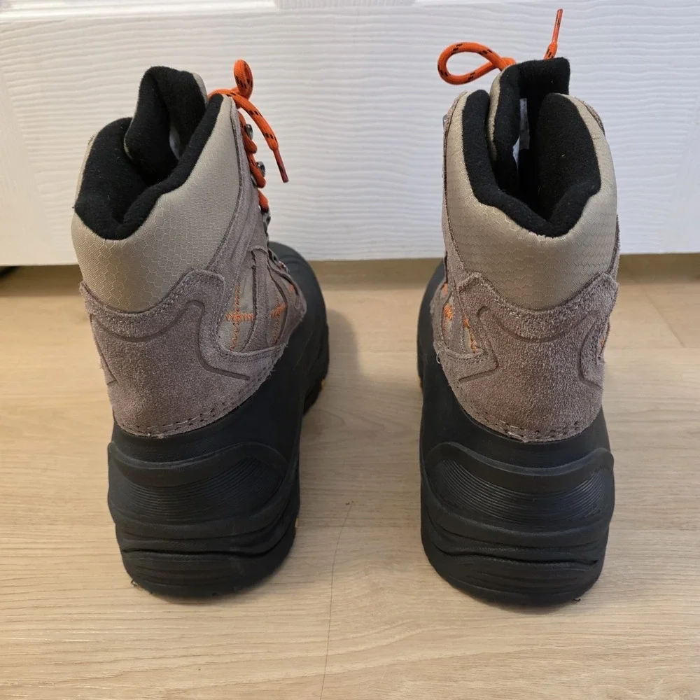 Khombu‎ Black Brown Suede Lace Up Outdoor Ankle Ranchero Snow Boots Size 10M